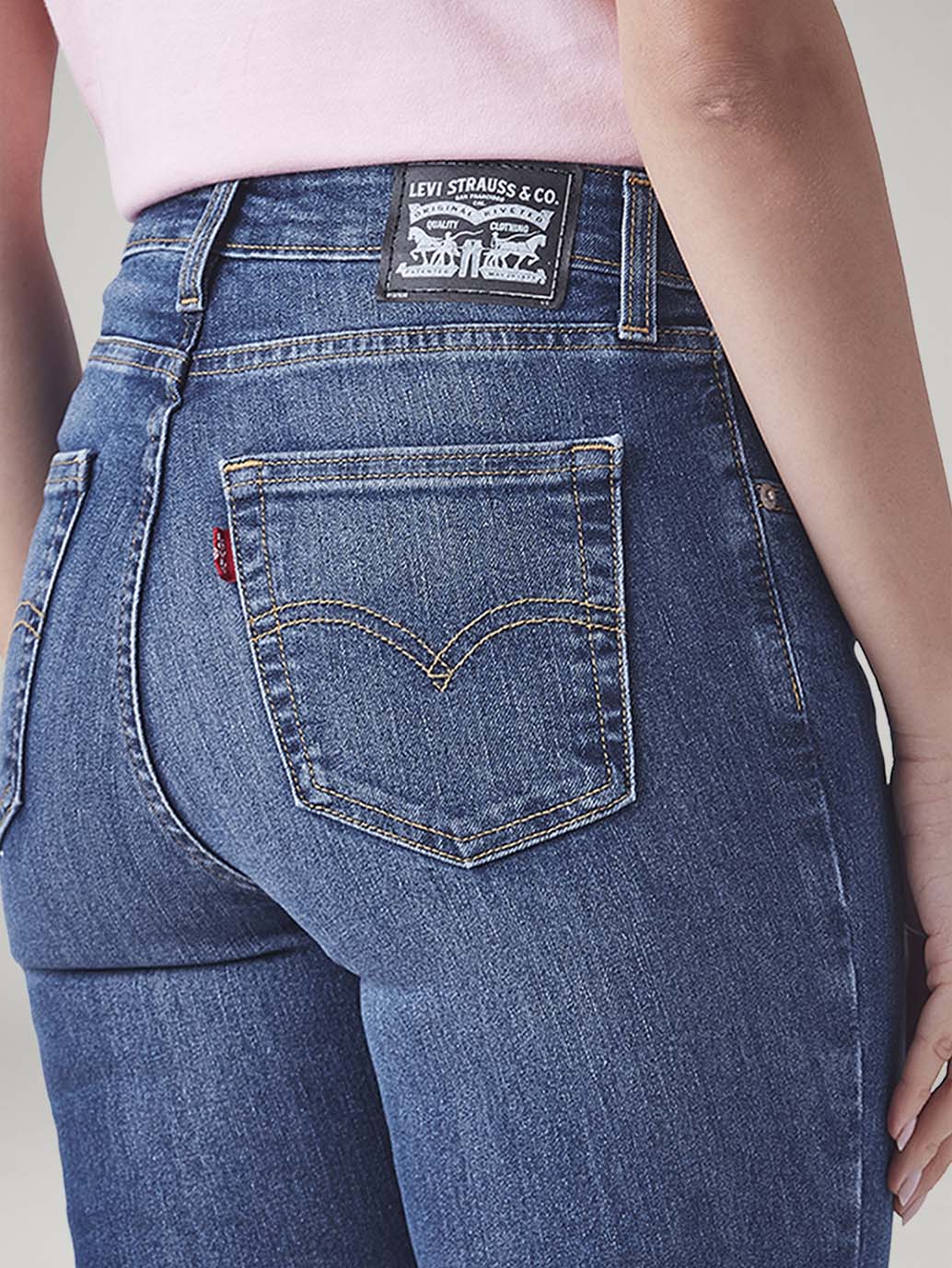 Women's 726 Blue Flared Fit High Rise Jeans