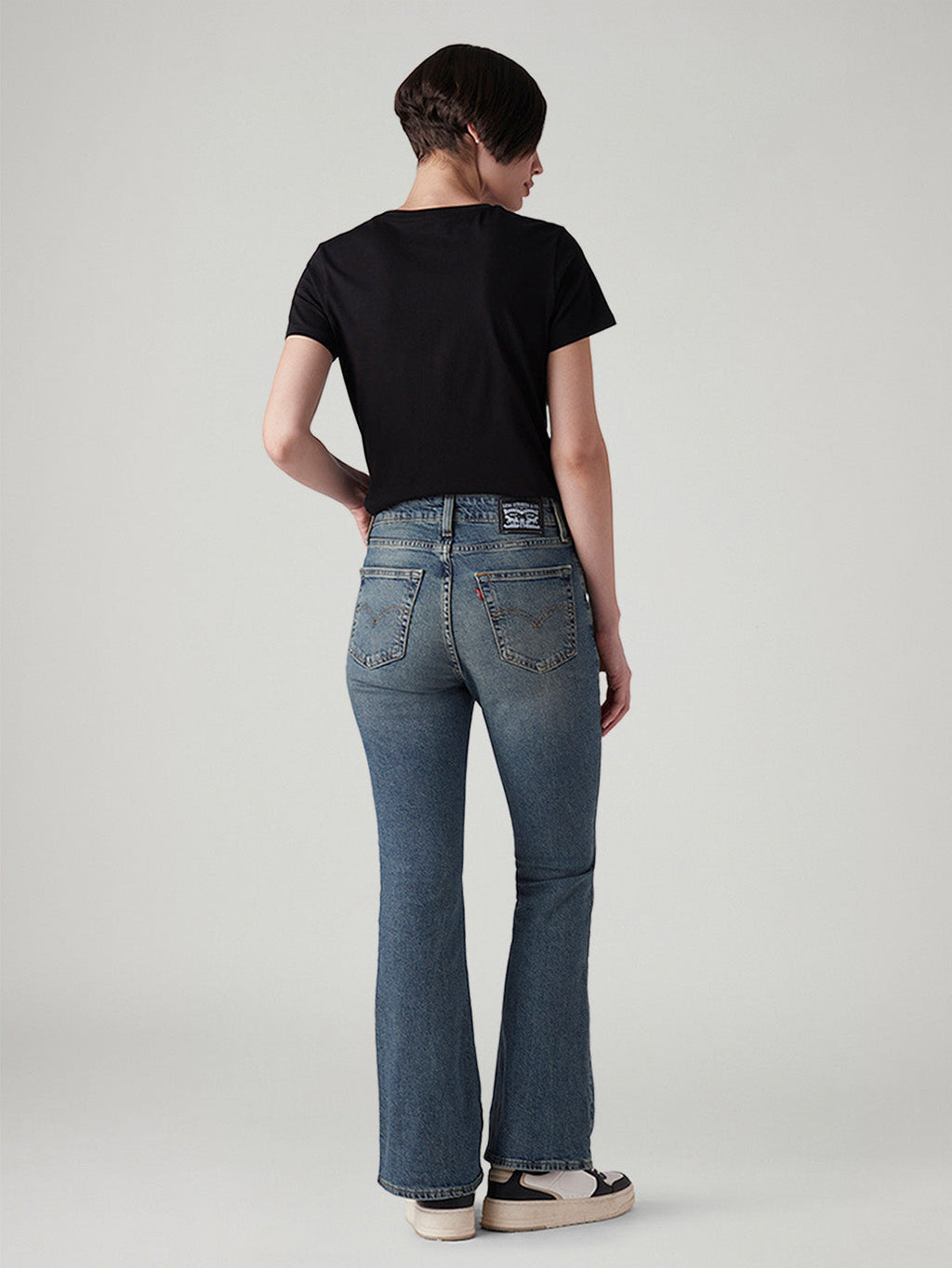 Women's 726 Med Indigo Flared Fit High Rise Tinted Jeans