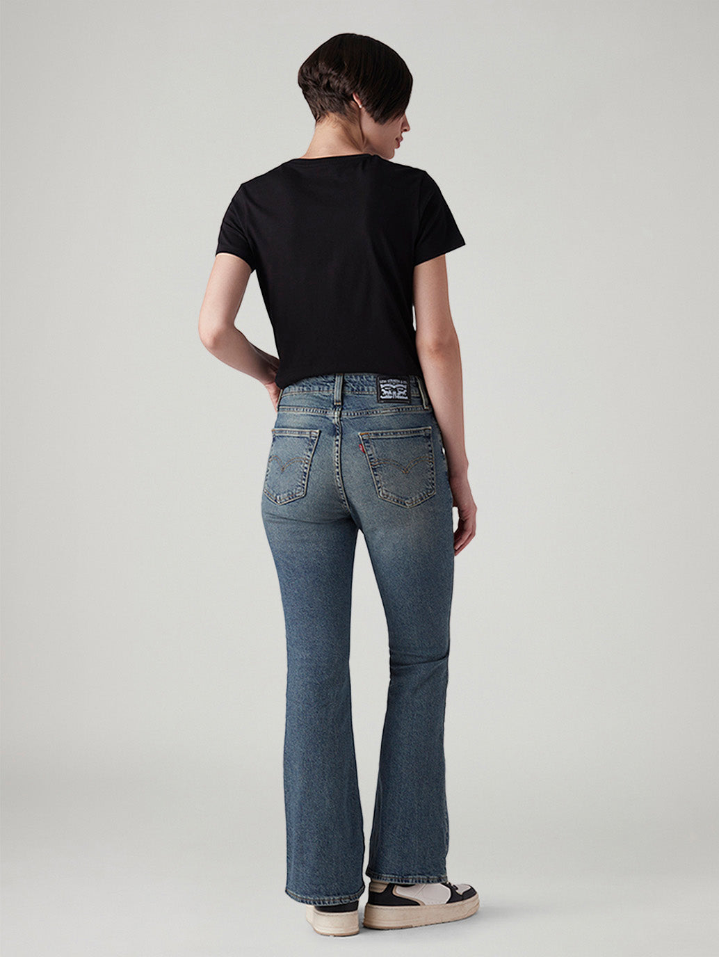 Women's 726 Med Indigo Flared Fit High Rise Tinted Jeans