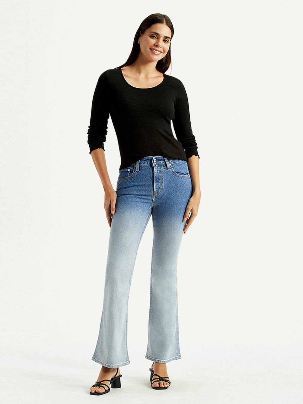 Women's 726 Light Indigo Flared Fit High Rise Jeans
