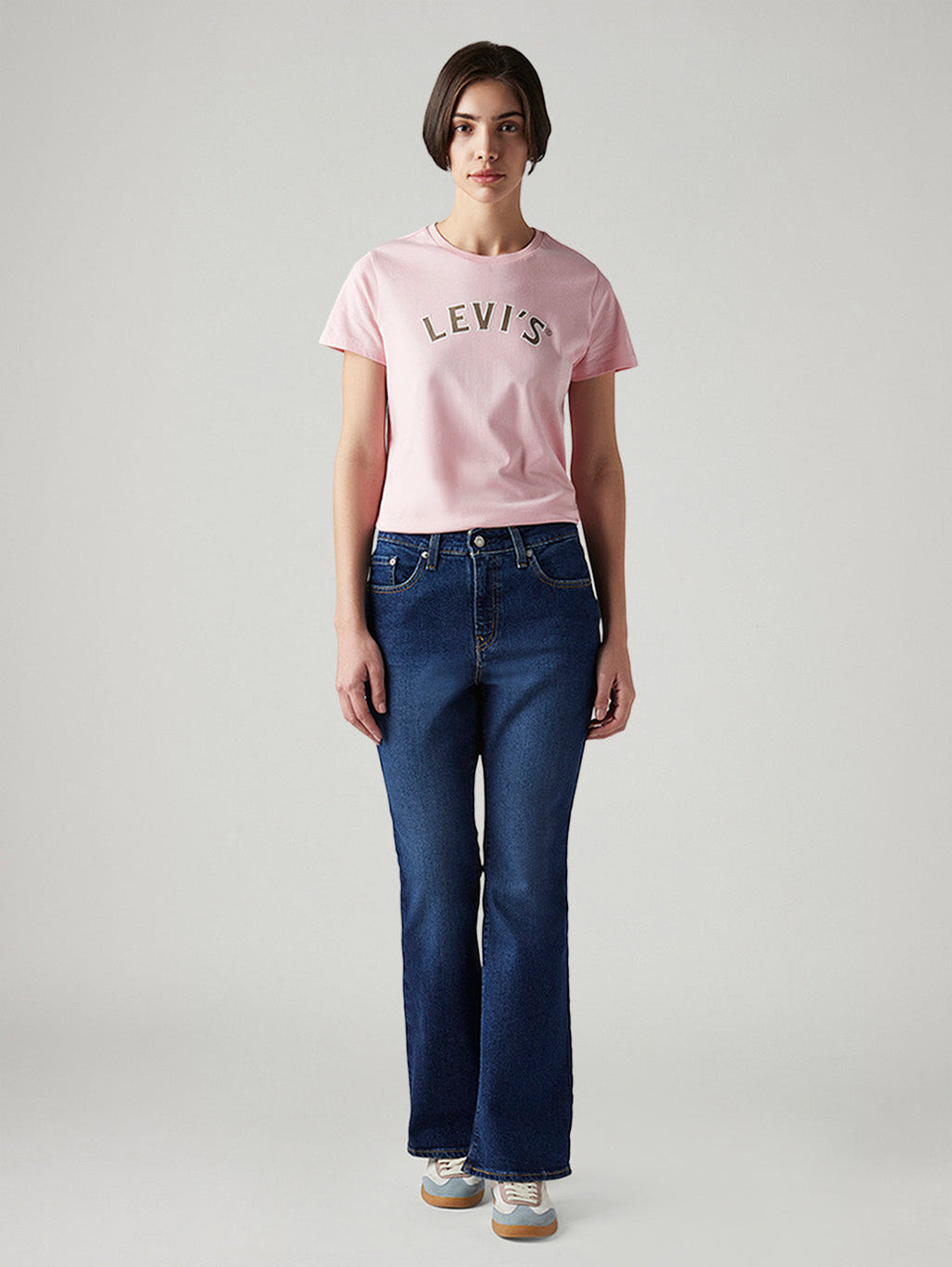 Women's 726 Dark Blue Flared Fit High Rise Tinted Jeans