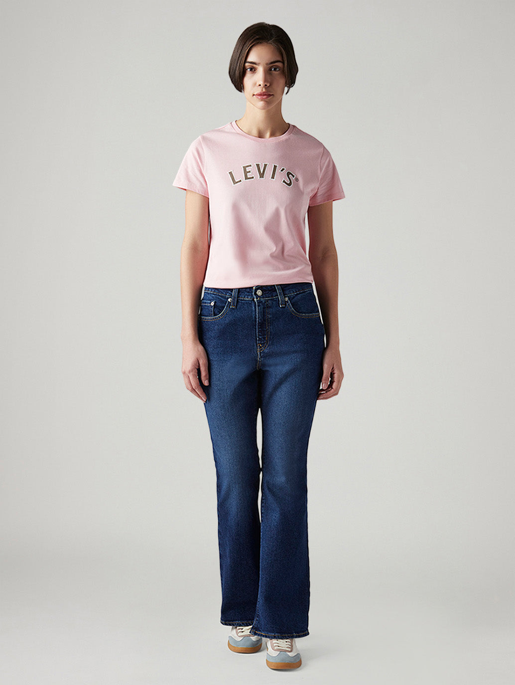 Women's 726 Dark Blue Flared Fit High Rise Tinted Jeans