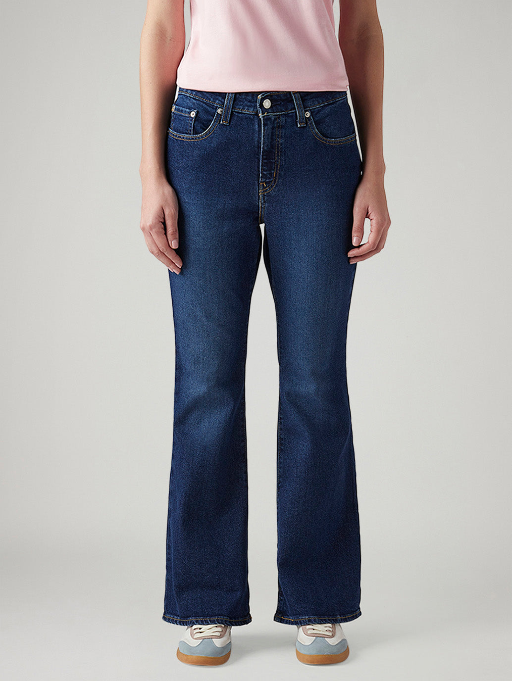 Women's 726 Dark Blue Flared Fit High Rise Tinted Jeans