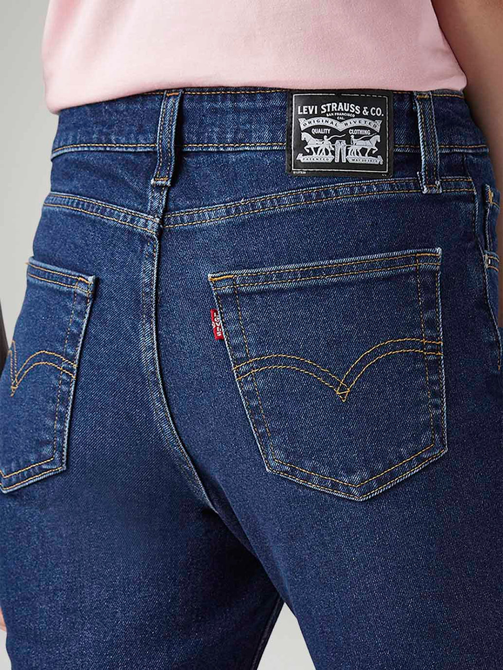 Women's 726 Dark Blue Flared Fit High Rise Tinted Jeans