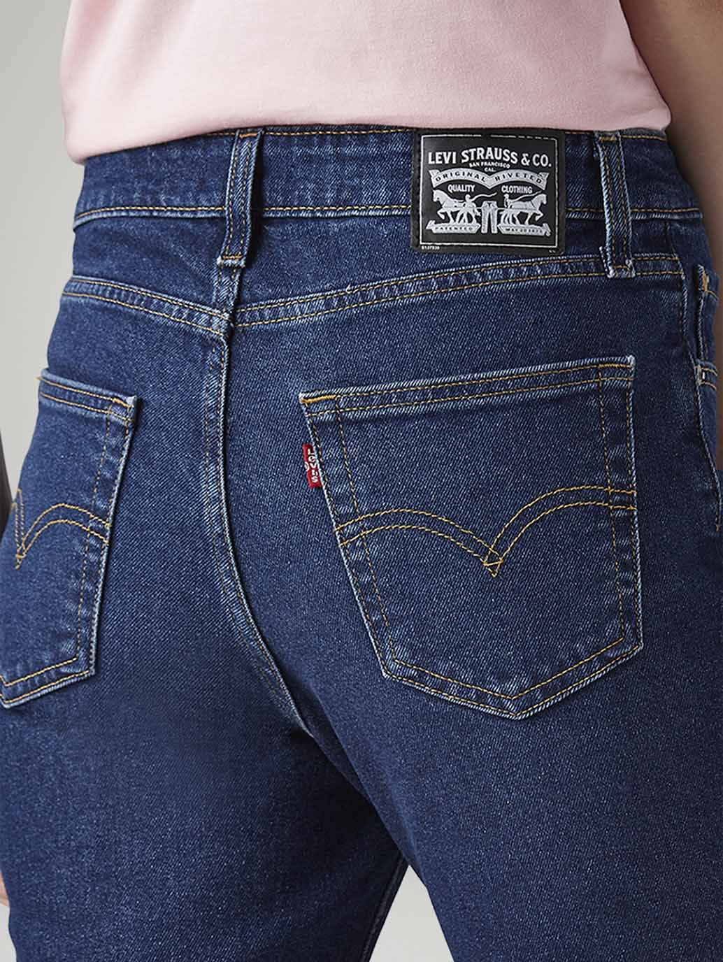 Women's 726 Dark Blue Flared Fit High Rise Tinted Jeans