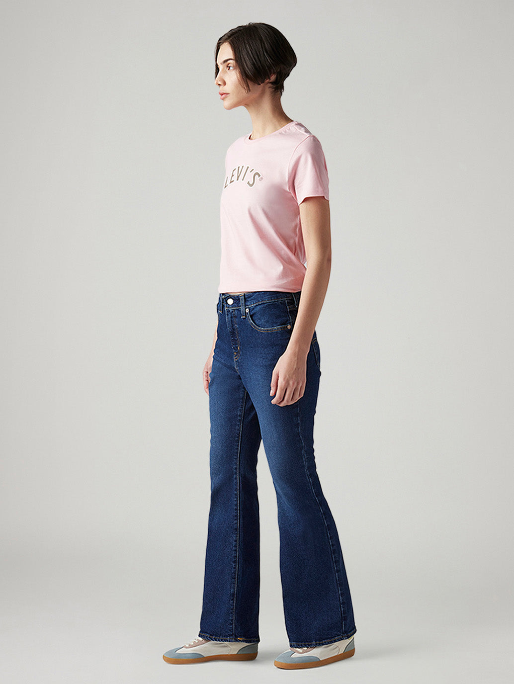 Women's 726 Dark Blue Flared Fit High Rise Tinted Jeans