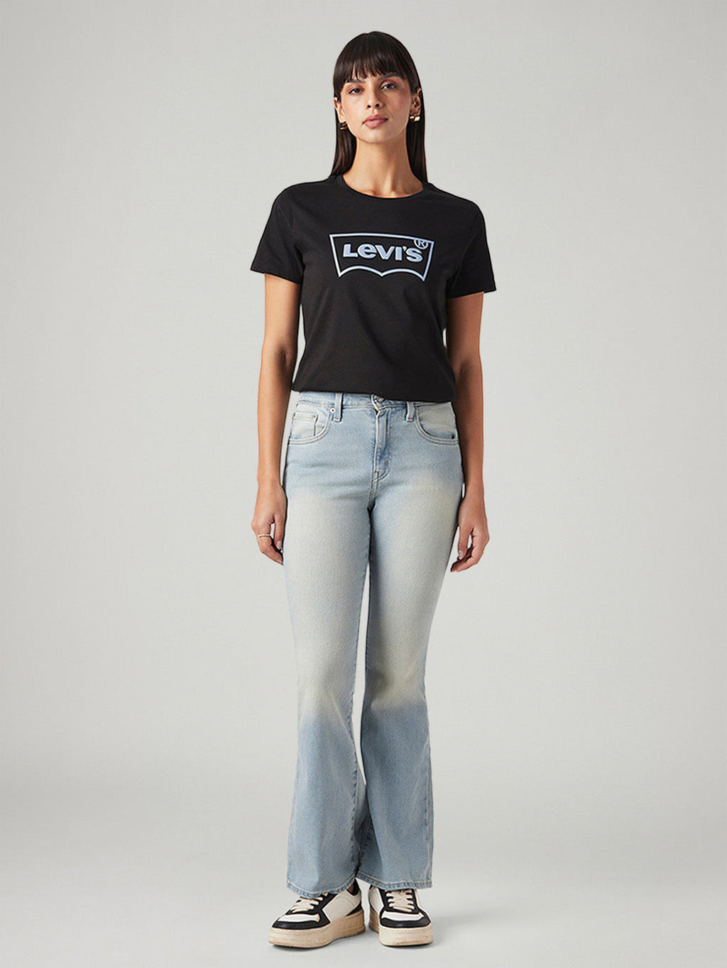 Women's 726 Light Blue Flared Fit High Rise Jeans