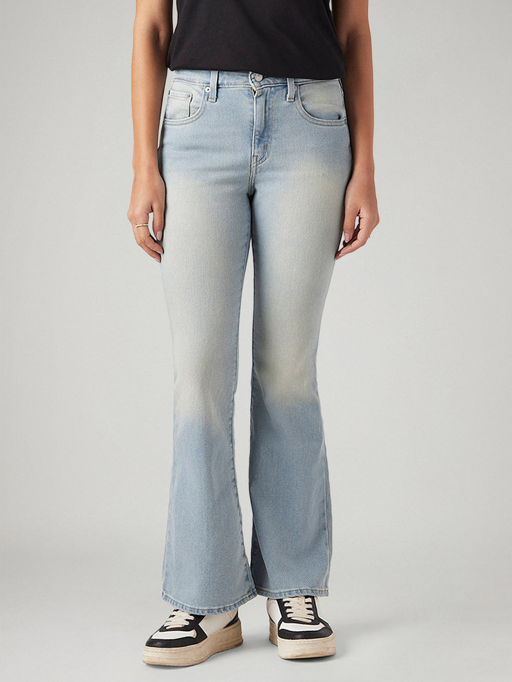 Women's 726 Light Blue Flared Fit High Rise Jeans