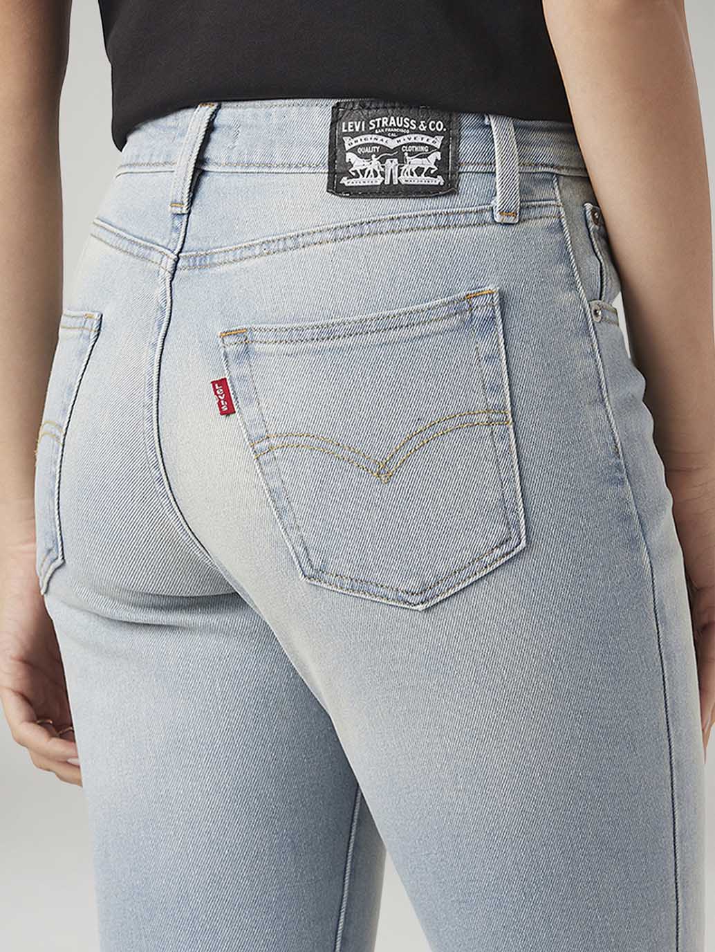 Women's 726 Light Blue Flared Fit High Rise Jeans