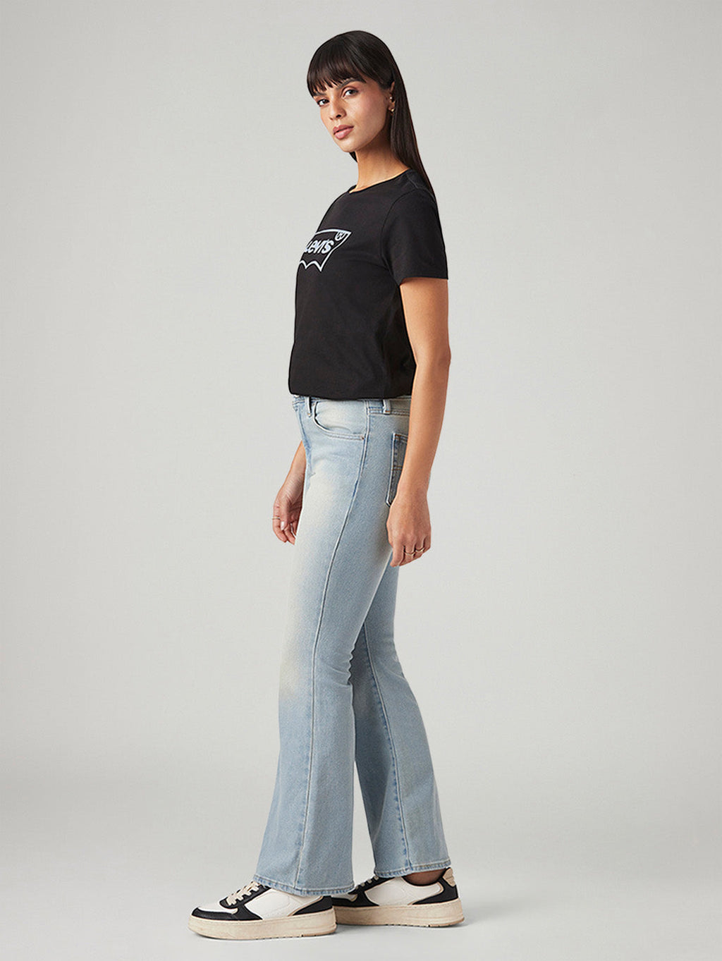 Women's 726 Light Blue Flared Fit High Rise Jeans