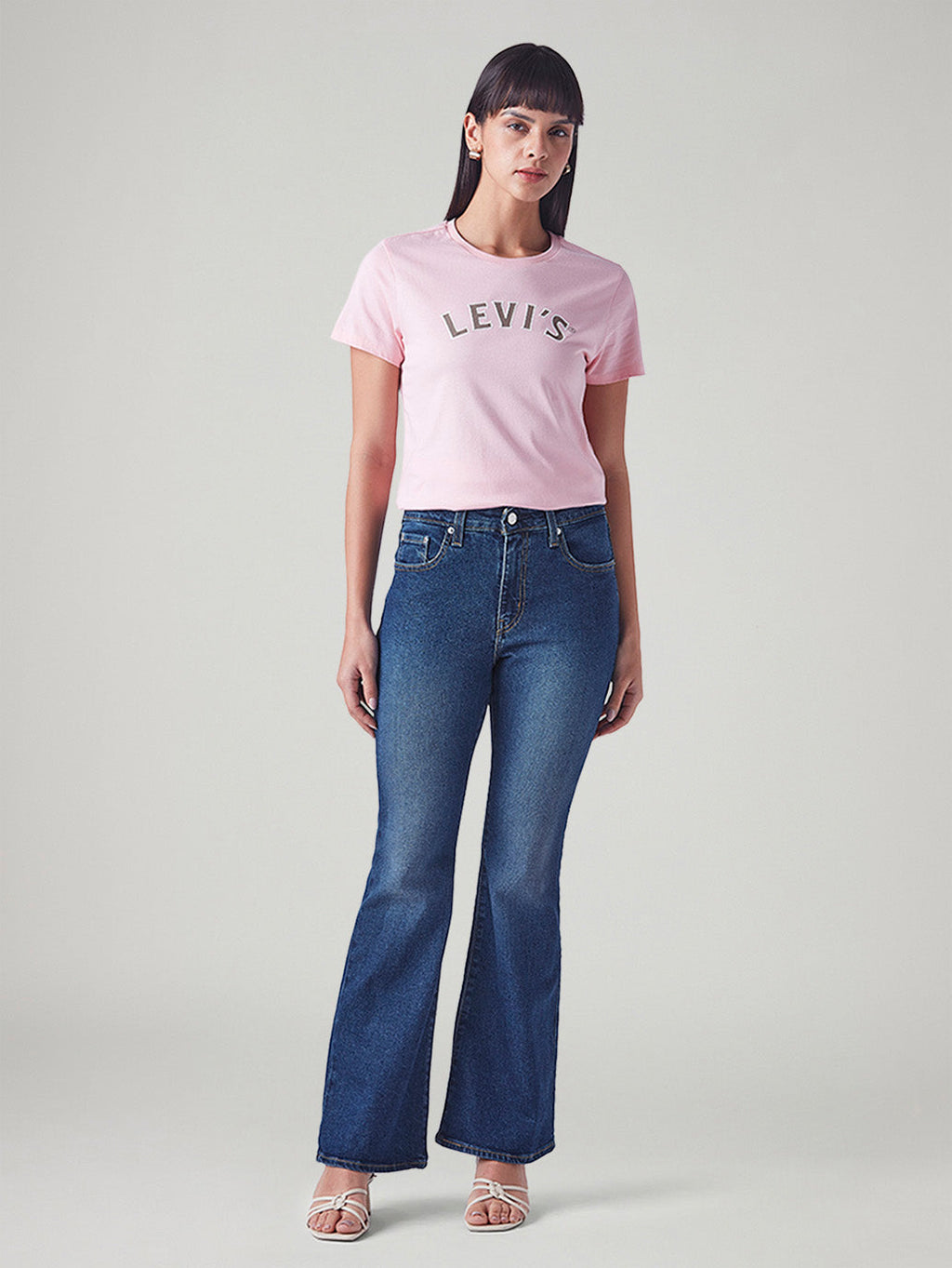 Women's 726 Blue Flared Fit High Rise Jeans