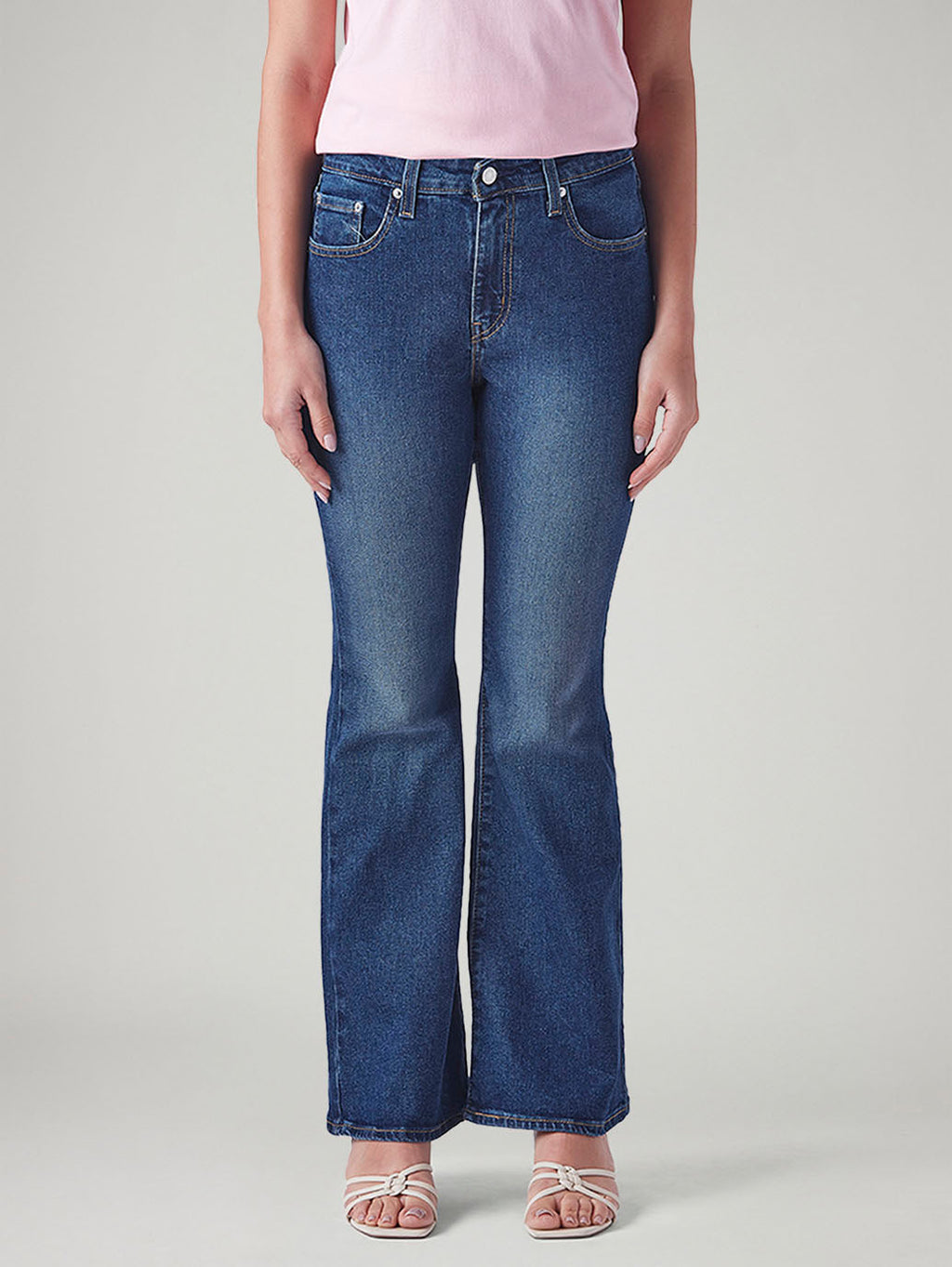 Women's 726 Blue Flared Fit High Rise Jeans