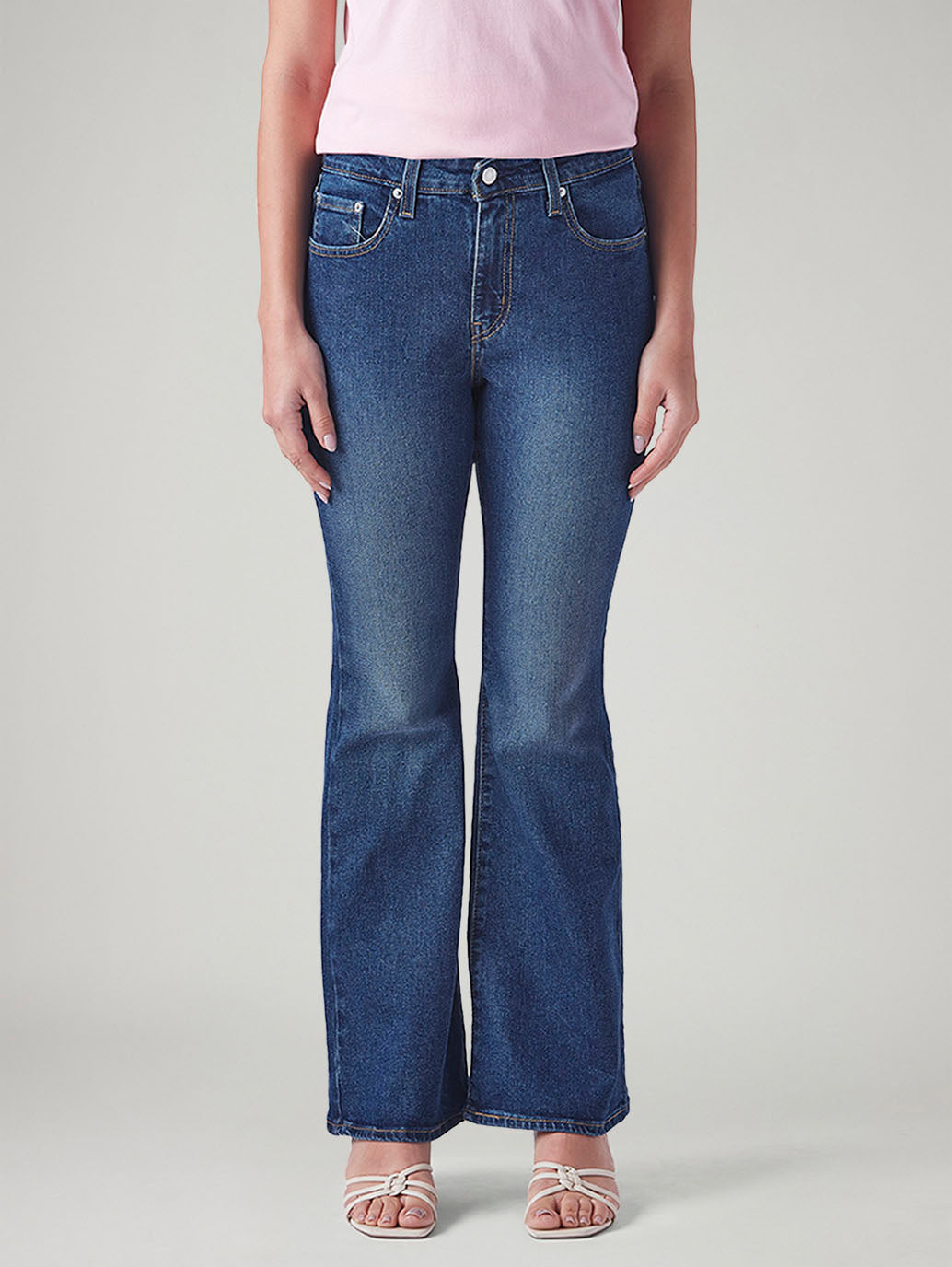 Women's 726 Blue Flared Fit High Rise Jeans