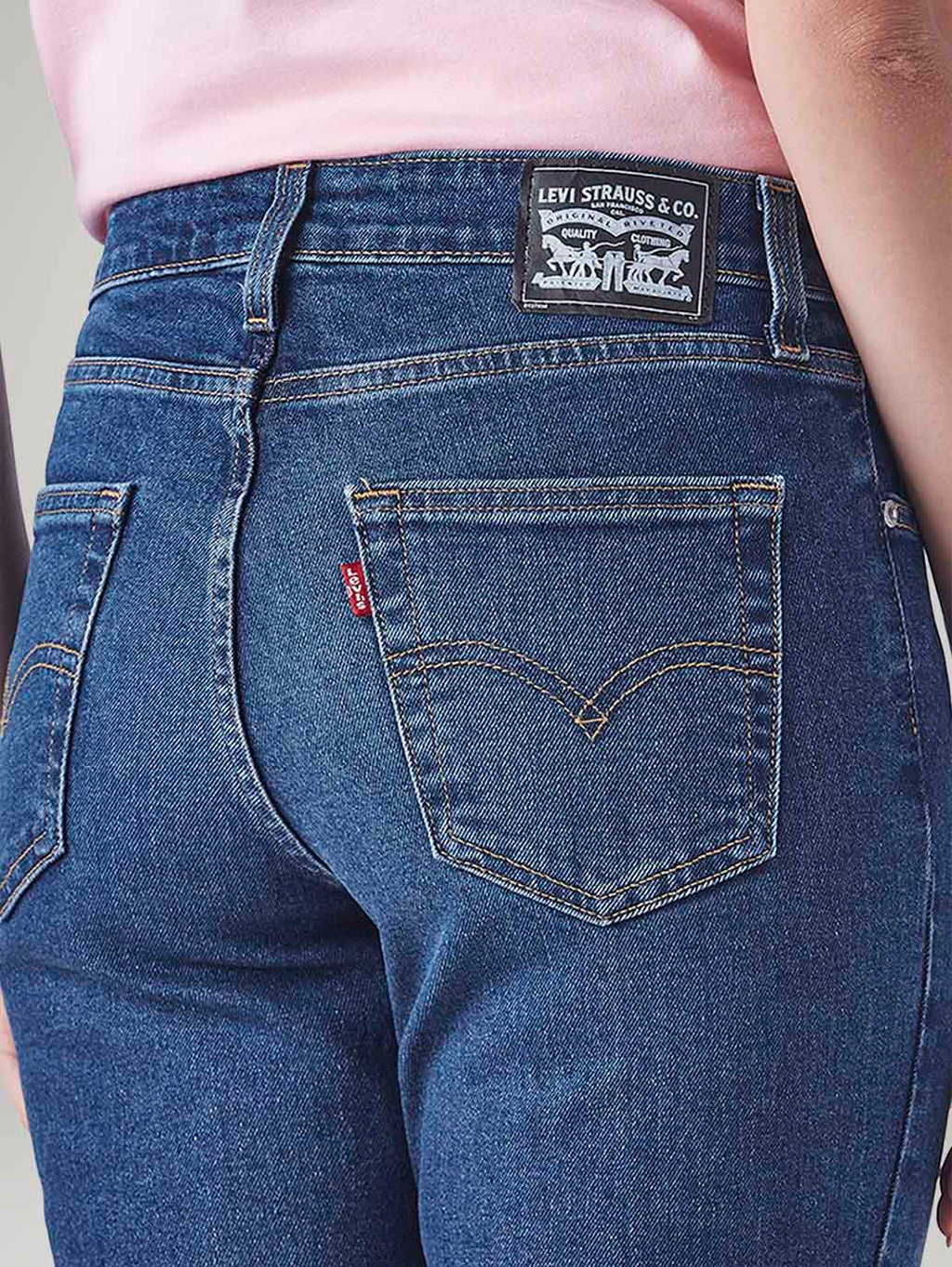Women's 726 Blue Flared Fit High Rise Jeans