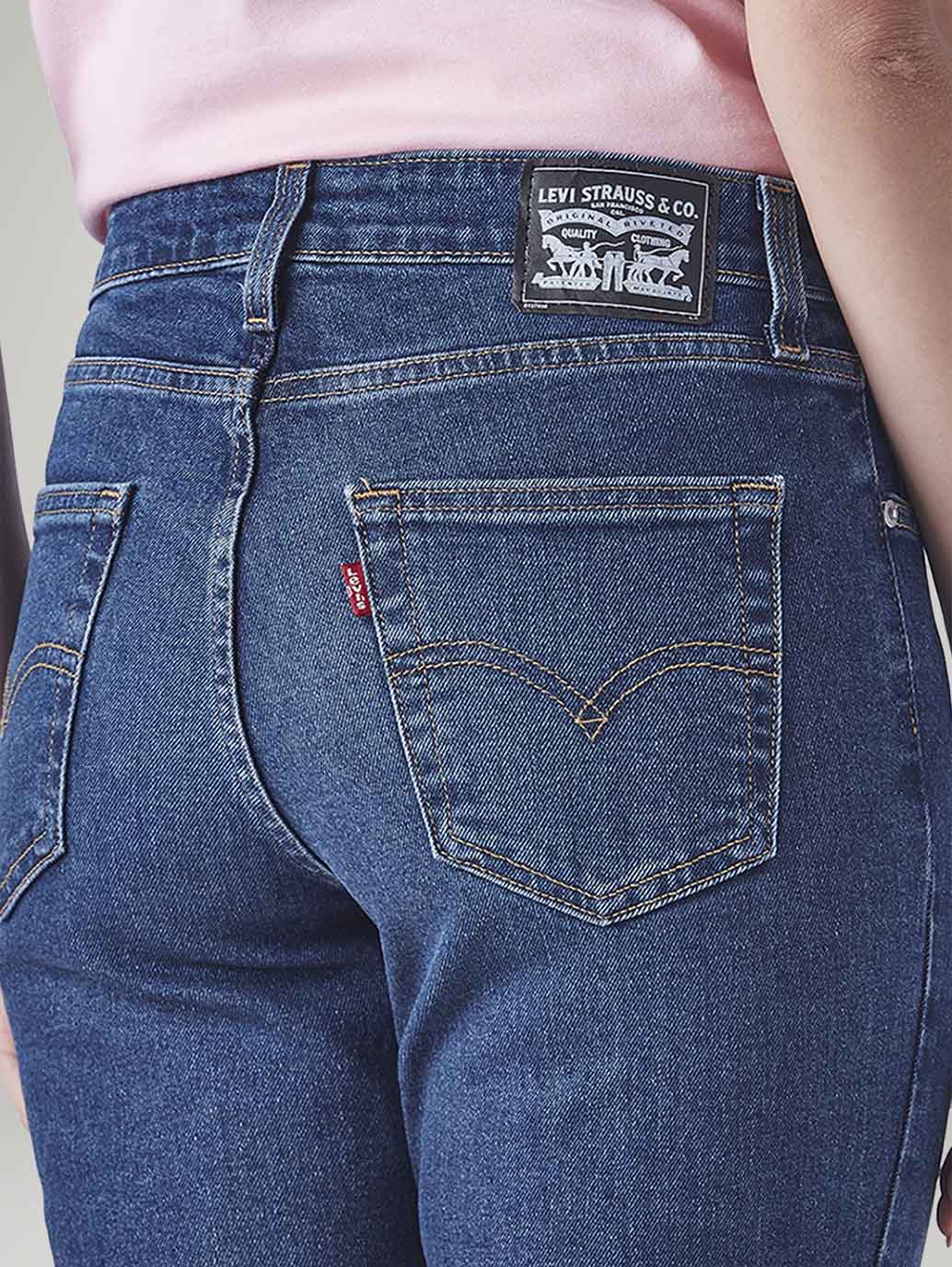 Women's 726 Blue Flared Fit High Rise Jeans