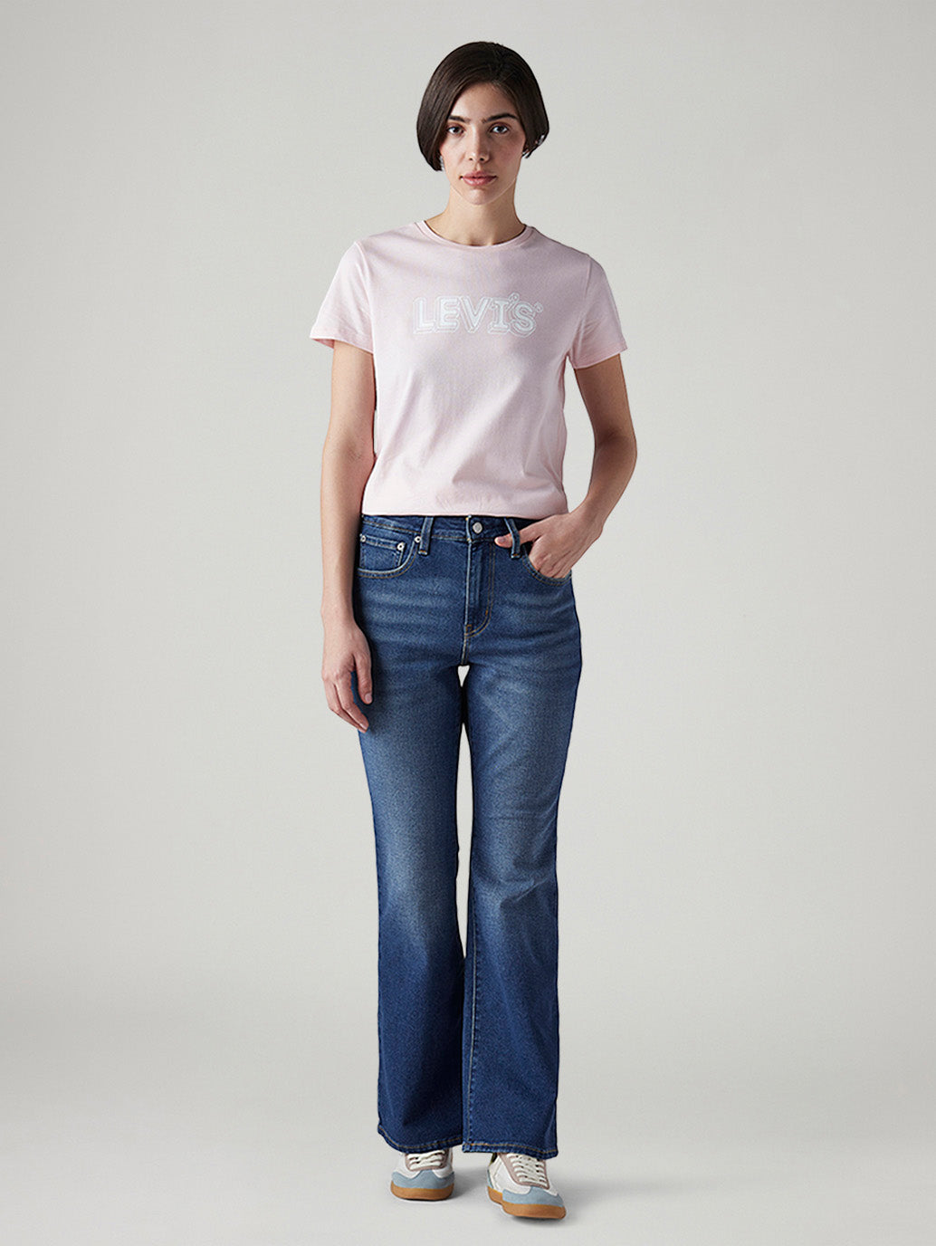 Women's 726 Med Indigo Flared Fit High Rise Jeans