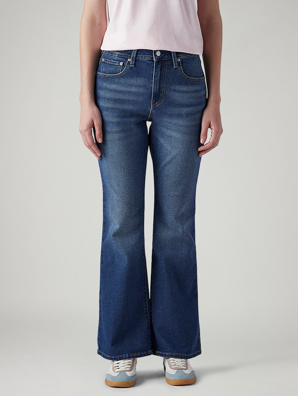 Women's 726 Med Indigo Flared Fit High Rise Jeans