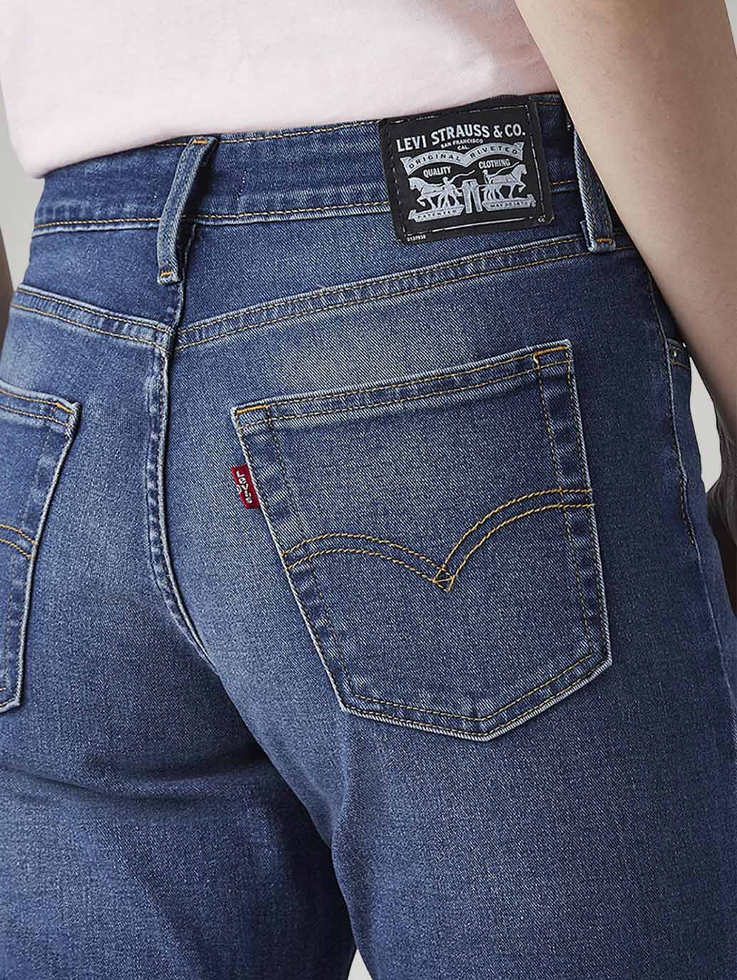 Women's 726 Med Indigo Flared Fit High Rise Jeans
