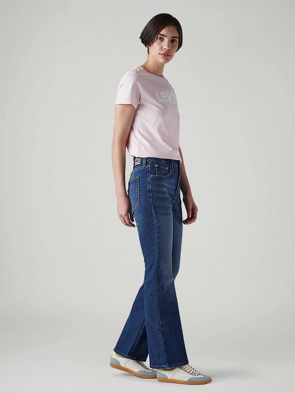 Women's 726 Med Indigo Flared Fit High Rise Jeans
