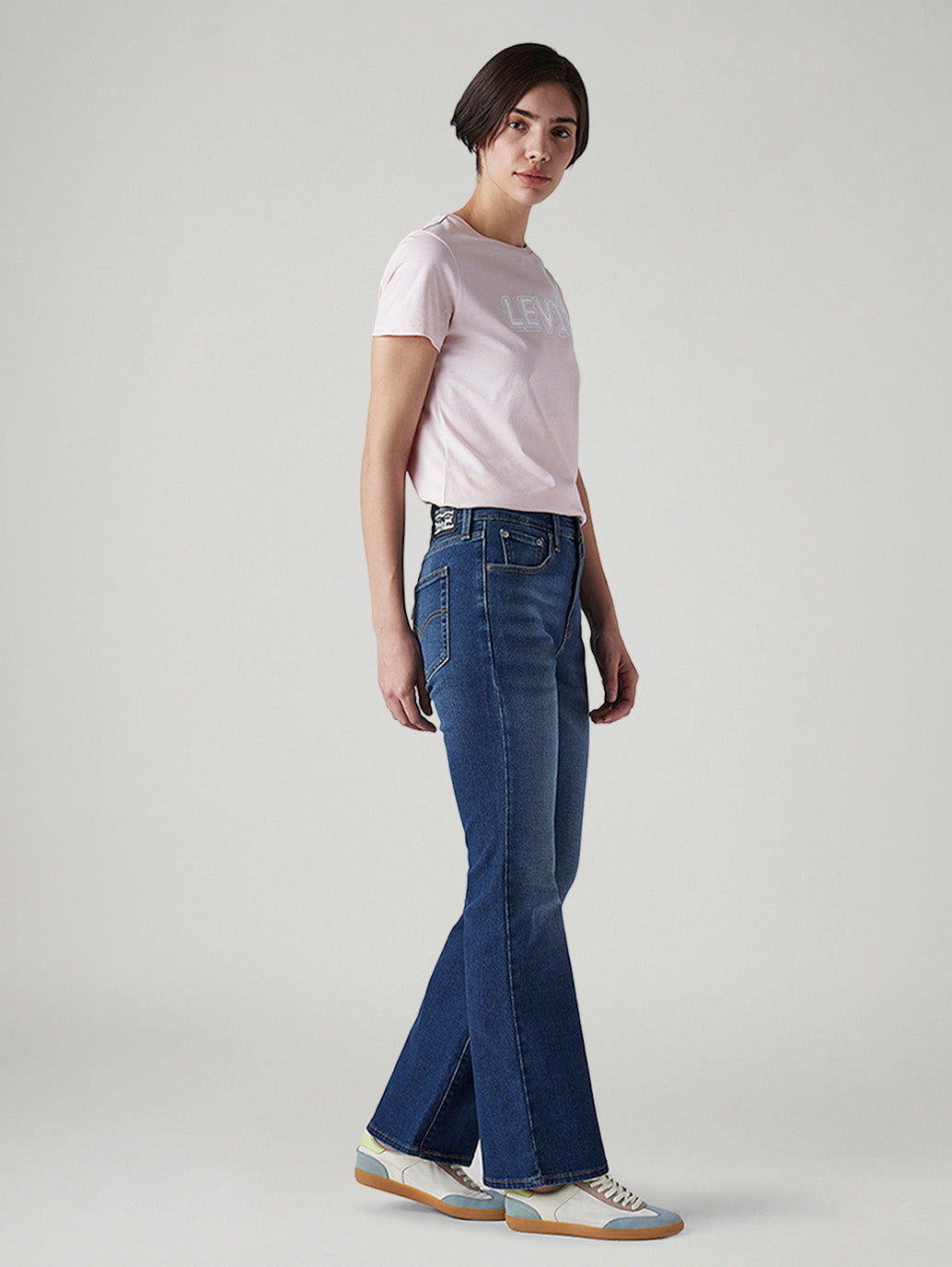Women's 726 Med Indigo Flared Fit High Rise Jeans