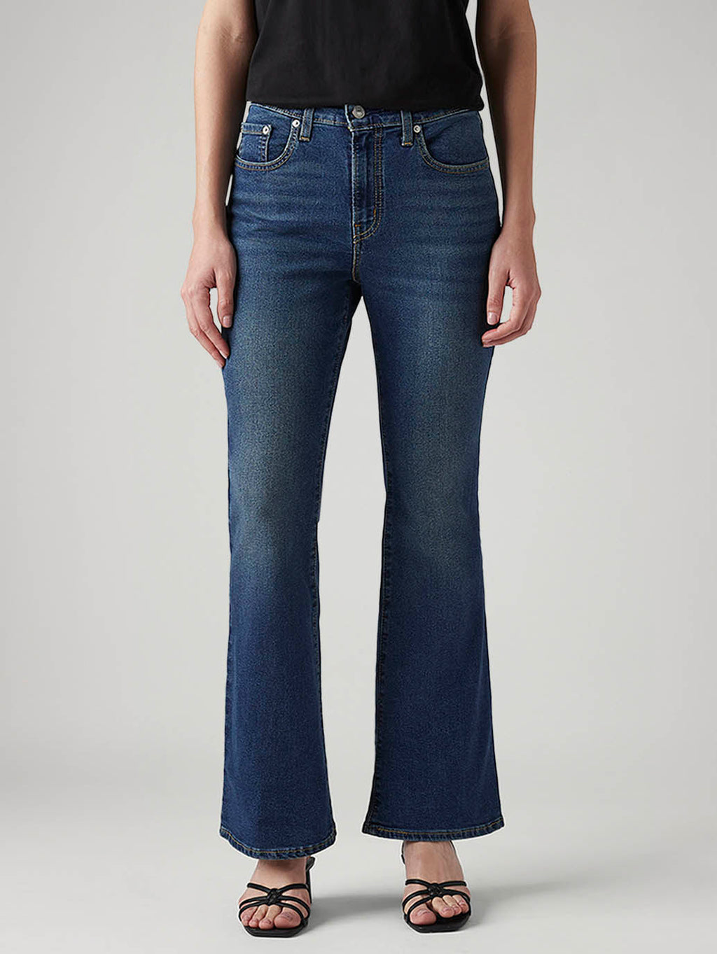 Women's 726 Blue Flared Fit High Rise Tinted Jeans