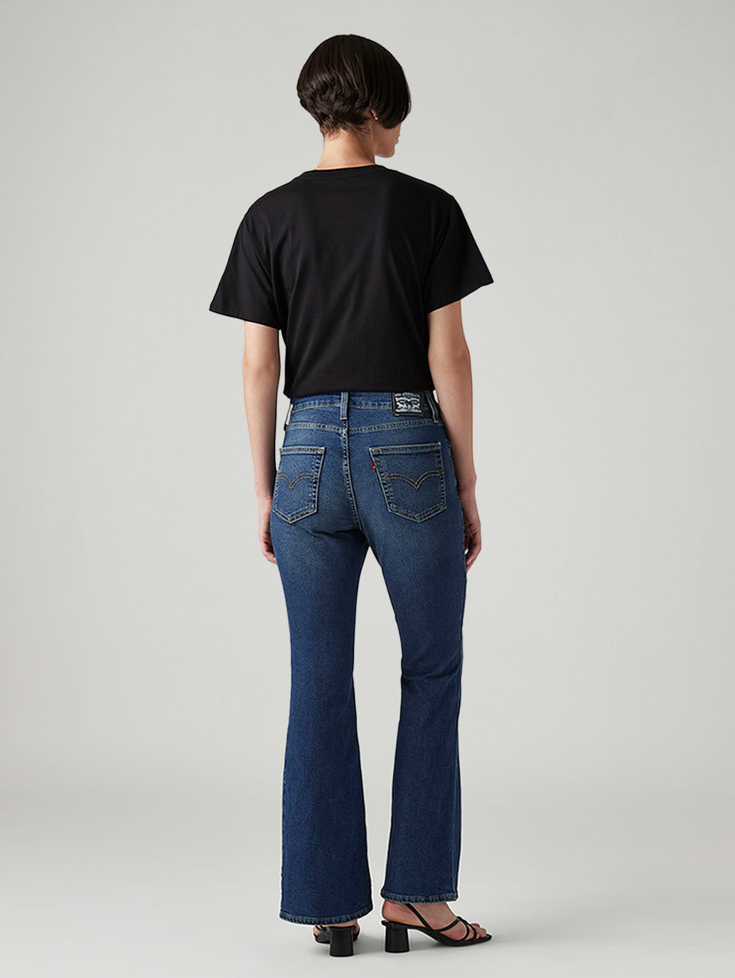 Women's 726 Blue Flared Fit High Rise Tinted Jeans