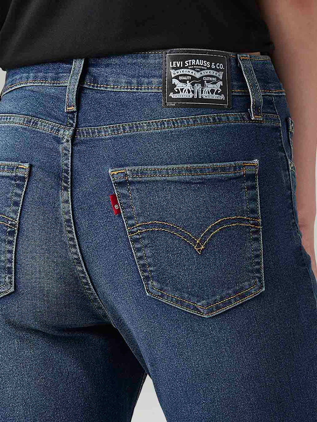 Women's 726 Blue Flared Fit High Rise Tinted Jeans