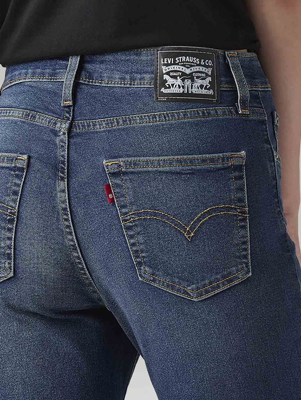 Women's 726 Blue Flared Fit High Rise Tinted Jeans
