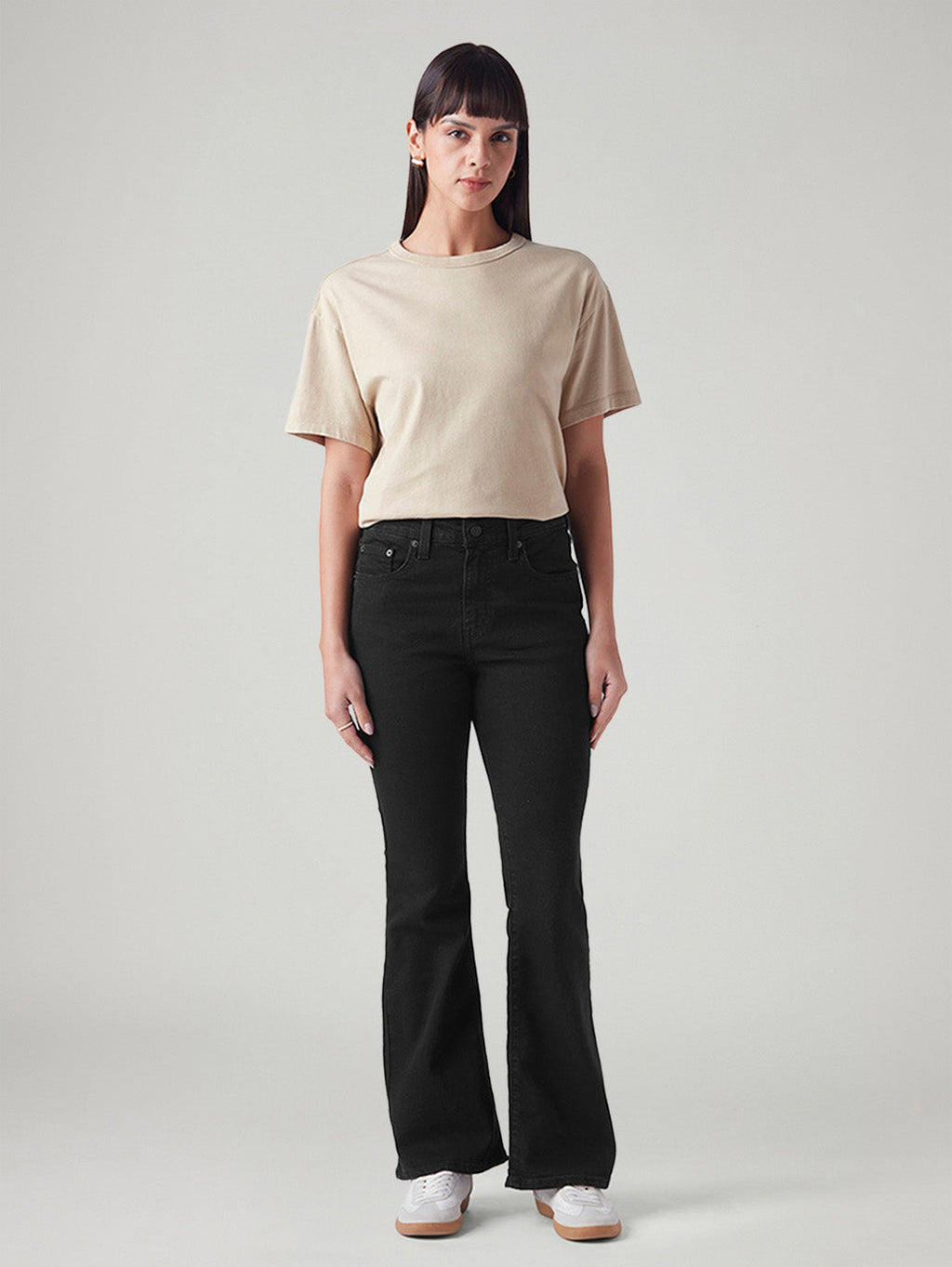 Women's 726 Black Flared Fit High Rise Jeans