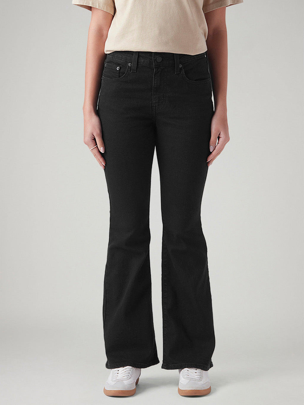 Women's 726 Black Flared Fit High Rise Jeans