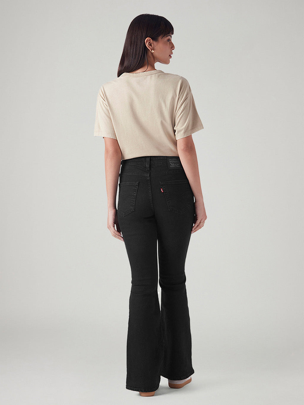 Women's 726 Black Flared Fit High Rise Jeans