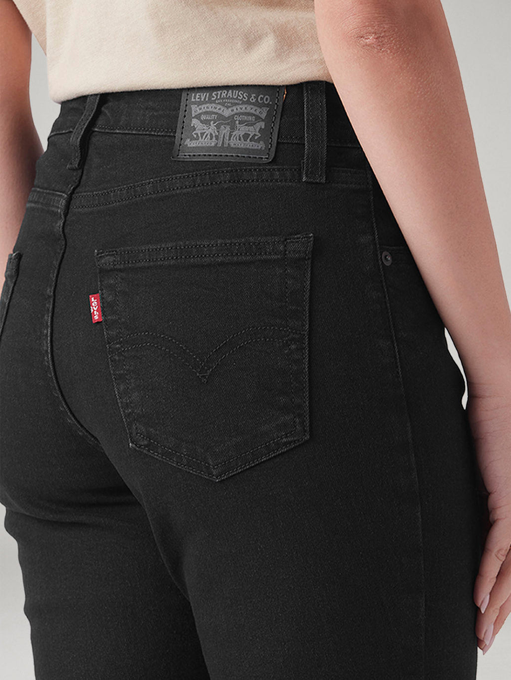 Women's 726 Black Flared Fit High Rise Jeans