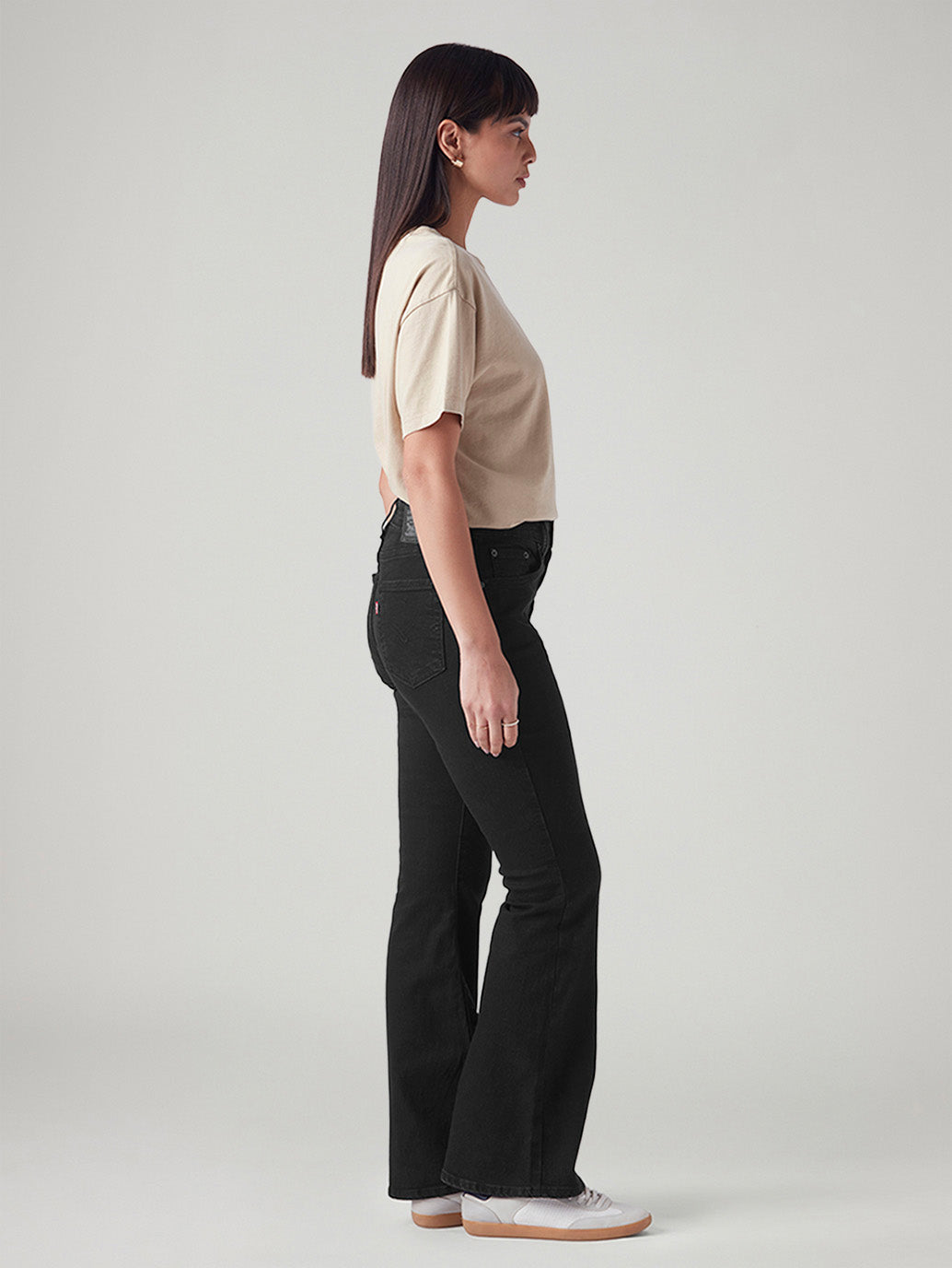 Women's 726 Black Flared Fit High Rise Jeans
