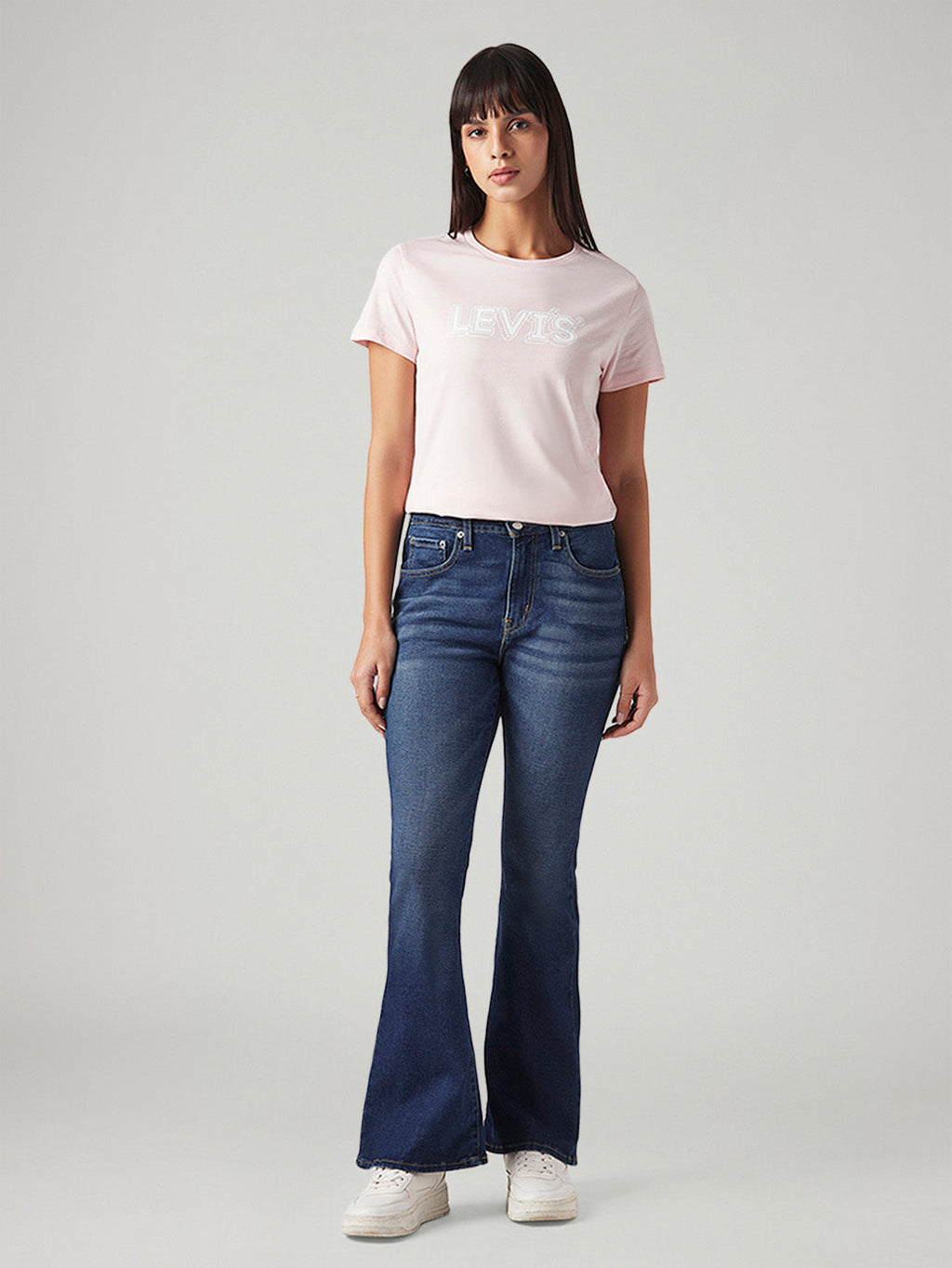 Women's 726 Dark Blue Flared Fit High Rise Jeans