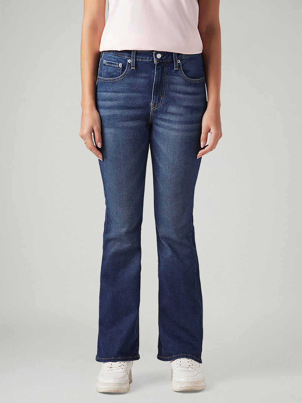Women's 726 Dark Blue Flared Fit High Rise Jeans