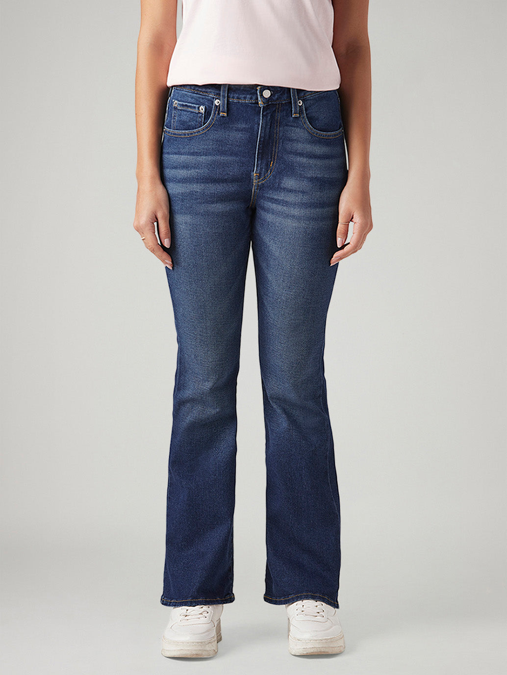 Women's 726 Dark Blue Flared Fit High Rise Jeans