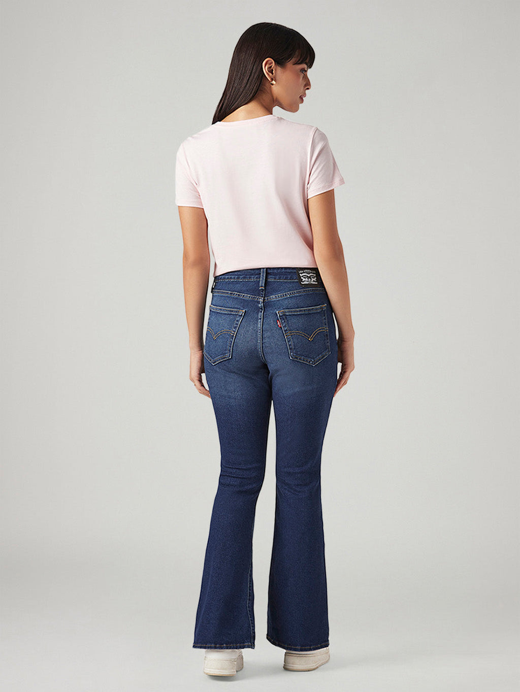 Women's 726 Dark Blue Flared Fit High Rise Jeans