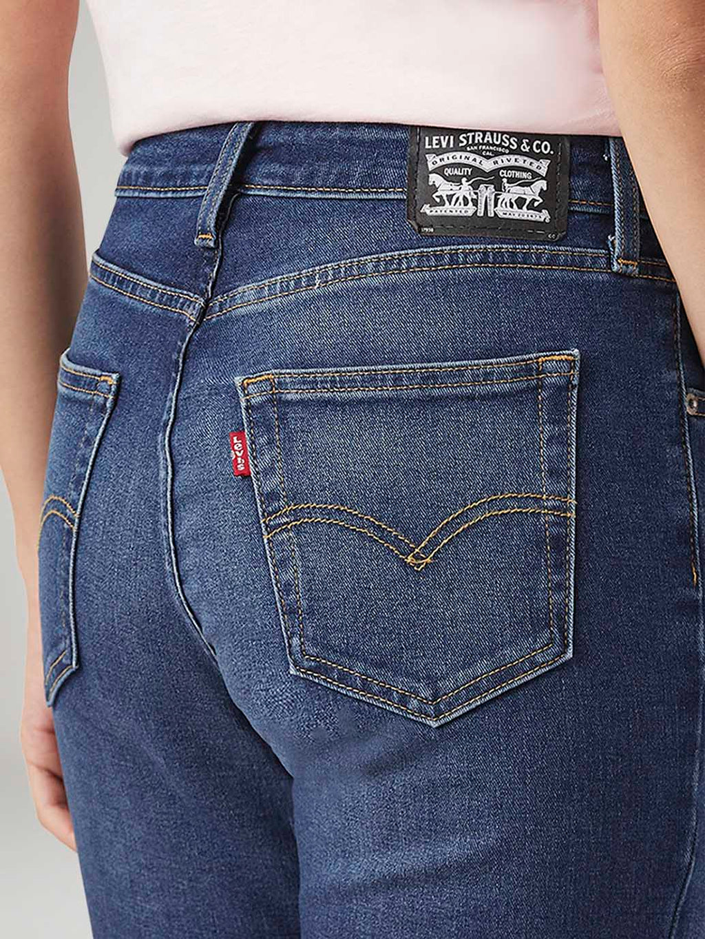 Women's 726 Dark Blue Flared Fit High Rise Jeans