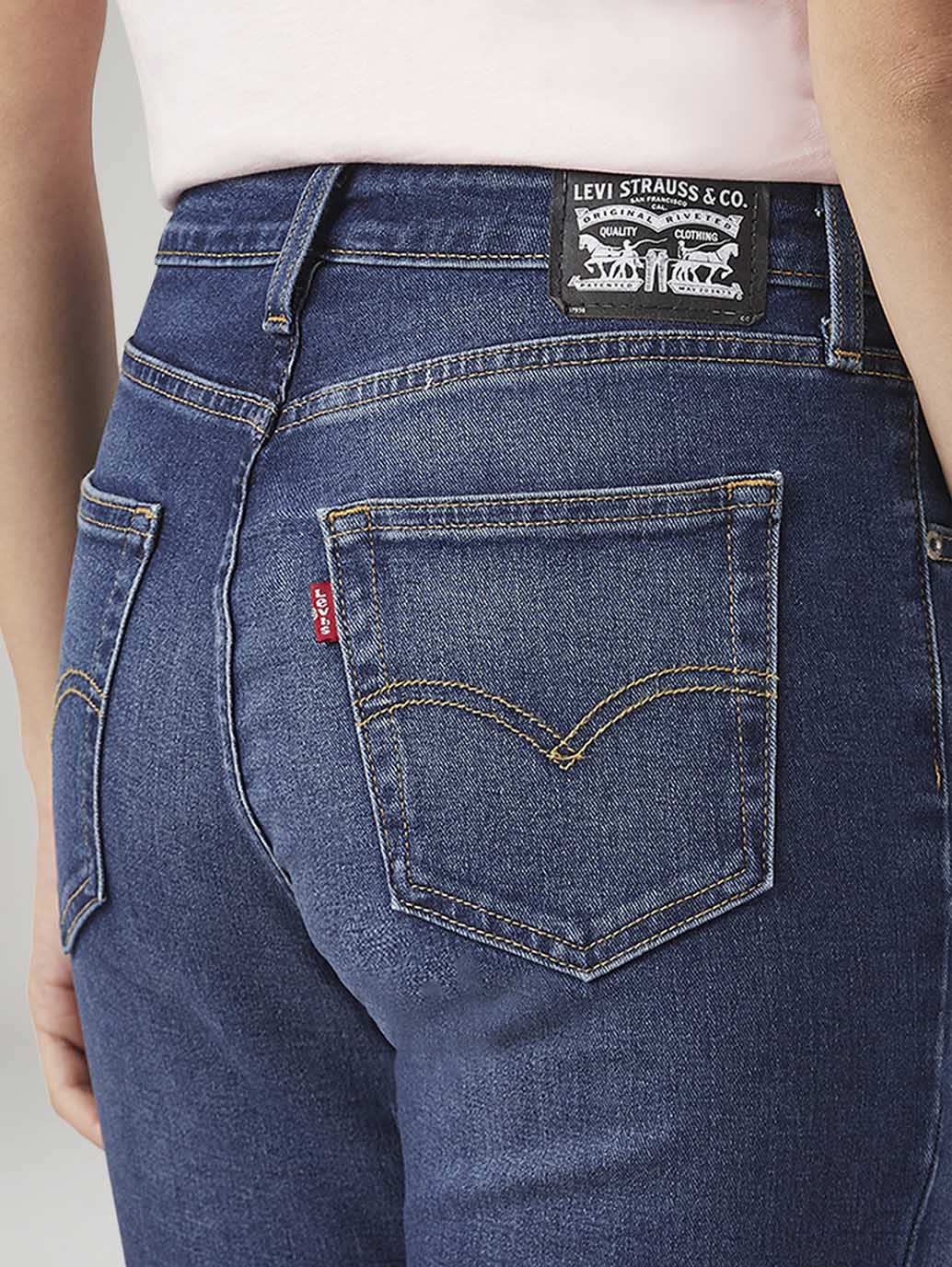 Women's 726 Dark Blue Flared Fit High Rise Jeans