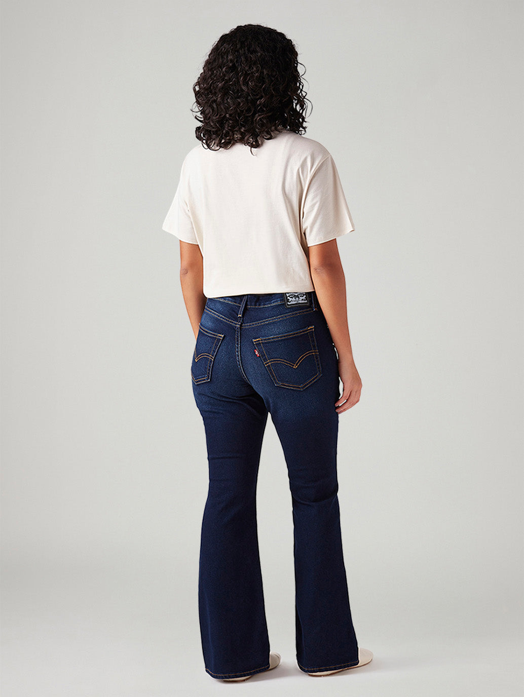 Women's 726 Dark Blue Flared Fit High Rise Jeans