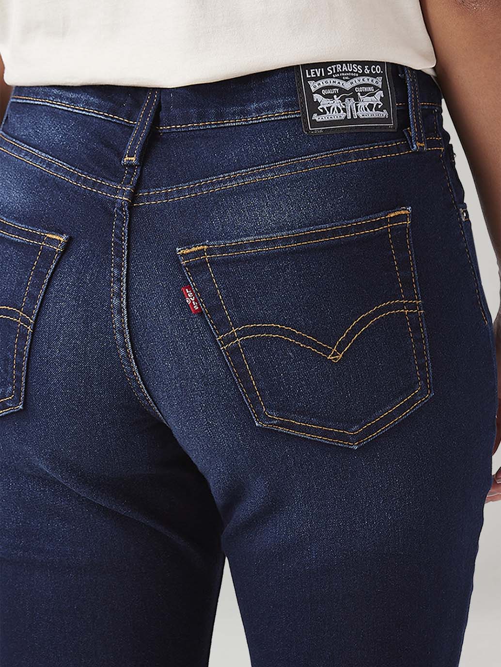 Women's 726 Dark Blue Flared Fit High Rise Jeans