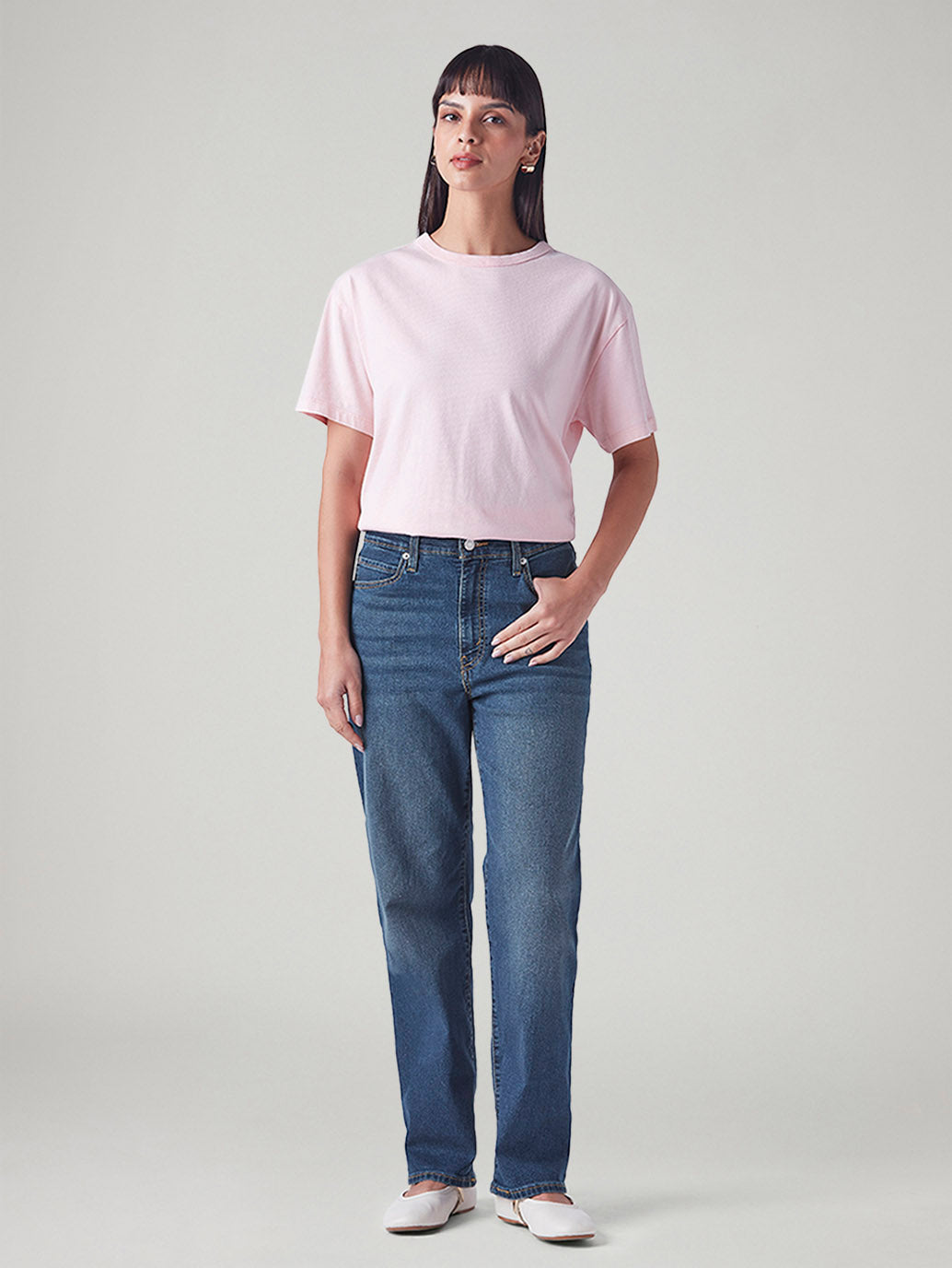 Women's 726 Blue Flared Fit High Rise Jeans