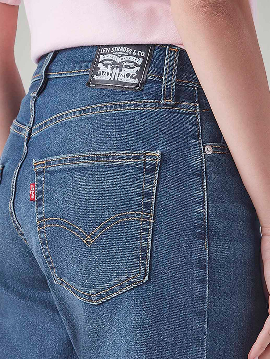 Women's 726 Blue Flared Fit High Rise Jeans