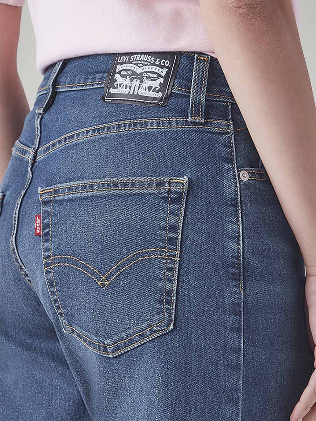 Women's 726 Blue Flared Fit High Rise Jeans
