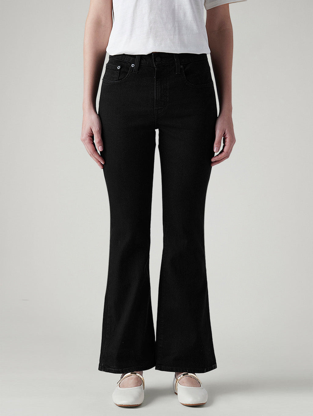 Women's 726 Black Flared Fit High Rise Jeans