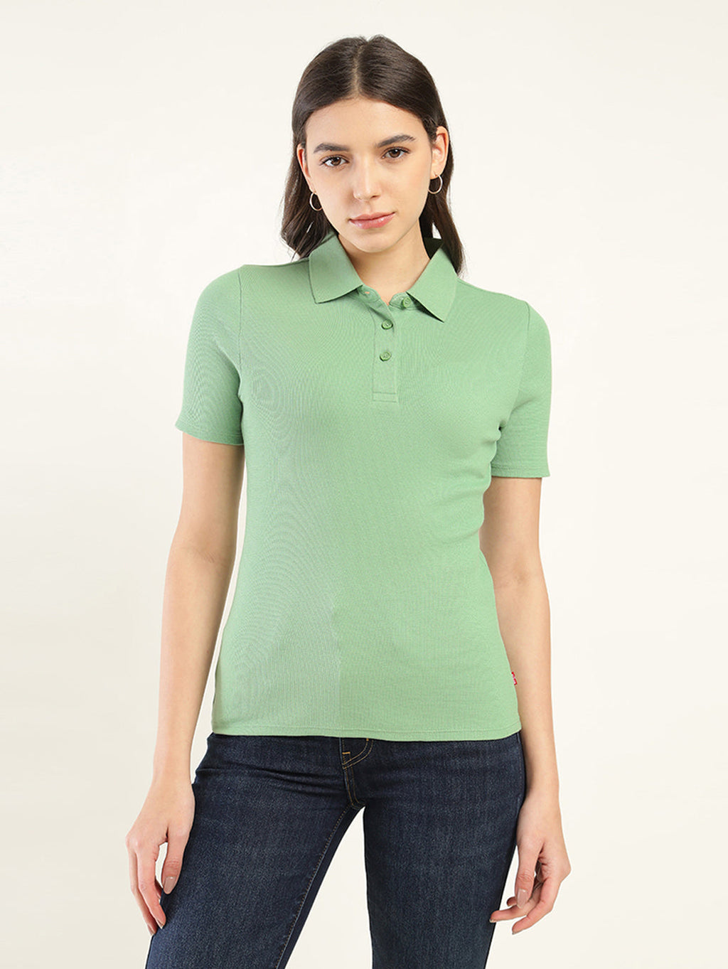 Women's Solid Slim Fit Polo T-Shirt