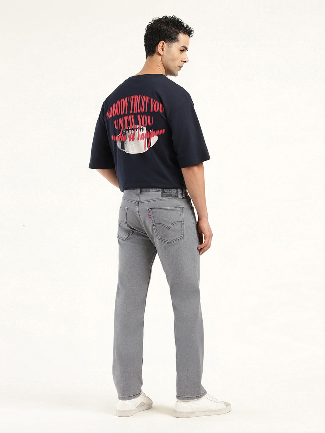 Men's 513 Grey Slim Straight Fit Mid Rise Jeans