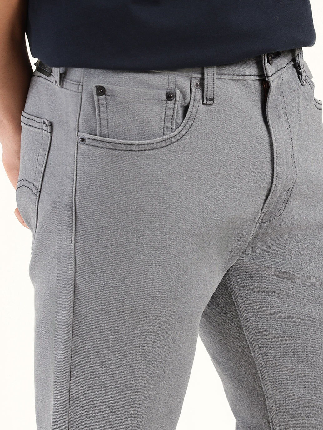 Men's 513 Grey Slim Straight Fit Mid Rise Jeans