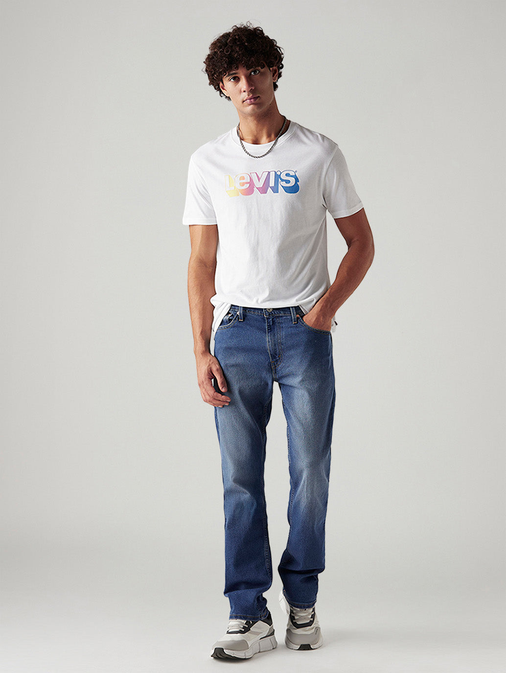 Men's 513 Med Indigo Slim Straight Fit Mid Rise Jeans