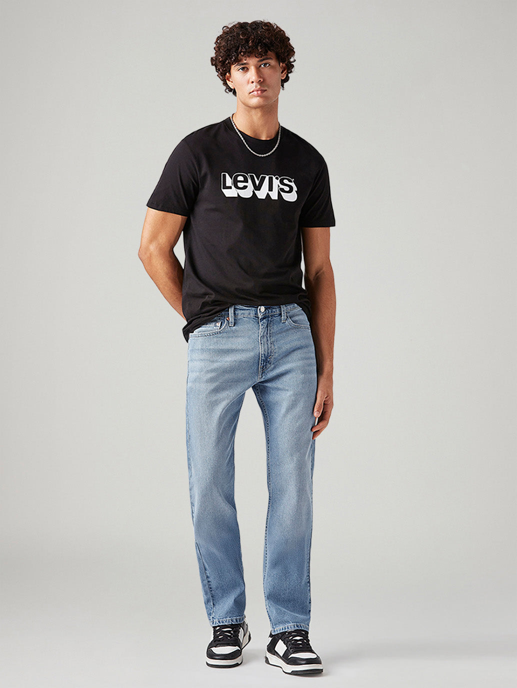 Men's 513 Light Blue Slim Straight Fit Mid Rise Jeans
